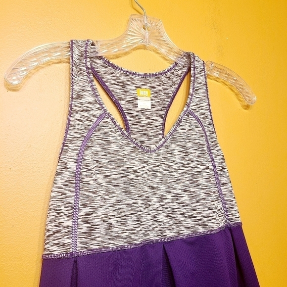 Lucy | Women's Lucy Tech Small Colorblock Racerback Tank Top (Size Small) - Picture 3 of 11